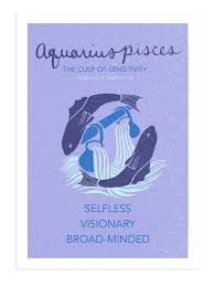 Aquarius Pisces Cusp Print Astrological Cuspian Art Birthday Astrology Star Sign Constellatio Pisces And Aquarius Aquarius Pisces Cusp Star Signs Aquarius