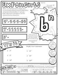 Free Download Doodle Notes A Basic Intro To Exponents Math Doodles Math Enrichment Basic Math
