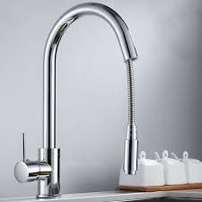 kitchen sink faucet chrome swivel pull