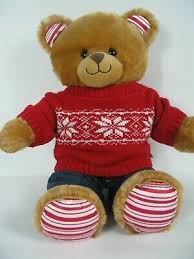 Build A Bear Peppermint Paws Bab Teddy Bear Christmas Gift Build A Bear Teddy Bear