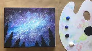 How To Paint A Splatter Galaxy Video Canvas Painting Galaxy Painting Space Painting Acrylic