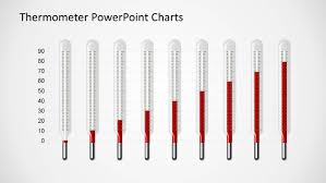 Vertical Thermometer Bar Chart Nine Bars Slidemodel