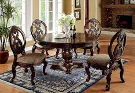 Pedestal dining room sets inspiration and influence. Cm3845ch Rt 5 Pc Hohenzollern Tuscany I Antique Cherry Finish Wood 60 Round Pedestal Dining Table Set