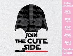 Download Darth Vader Baby Quote Join The Cute Side Star Wars Inspired Cutting Ideas With Love