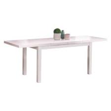 Masa extensibila din lemn natural. Masa Extensibila Din Pal Si Mdf Tiago 2 White L140 220xl80xh76 Cm Favi Ro