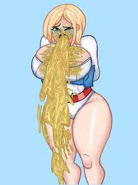 Rule 34 - Blonde Hair Boob Window Covered In Vomit Green Face Huge Breasts  Kara Zor-el Large Breasts Power Girl Superheroine Tears Tight Clothing  Vomit Vomiting On Self Vomitklok | 10647241