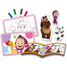 Desene de colorat cu masa si ursul. Set De Colorat Ne Distram Cu Masha Si Ursul Lisciani 32 Pagini 2 Ani Ieftin Lisciani Vezi Pret Shopu