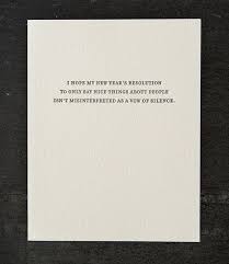 New Years Resolution As A Vow Of Silence By Shopsaplingpress New Years Resolution Newyear Vows