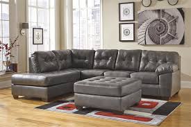 Ashley Furniture Alliston Collection 20102 Gray Sectional Chaise Sofa Irvine Anaheim Ca San Diego Long Beach Los Angeles California Contemporary Sectional Sofa Grey Leather Sectional Leather Sectional Sofas