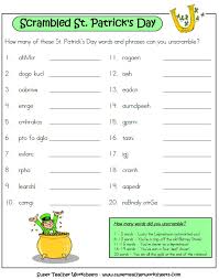 Patrick's day cards to friends or family during the month of march can be such. St Patrick S Day Worksheets