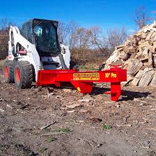 Tm Pro 2 Skid Steer Log Splitter Attachment Tm Mfg Log Splitter Splitters Skid Steer Attachments