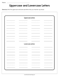 This free alphabet chart has upper and lowercase letters, simple sentences, and cute pictures. Printing Uppercase And Lowercase Letters Worksheet Have Fun Teaching