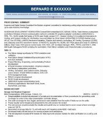 design verification engineer resume