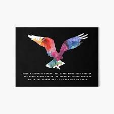 Inspirational Saying Quote Eagle Art Board Print By Stylesyndikat Redbubble