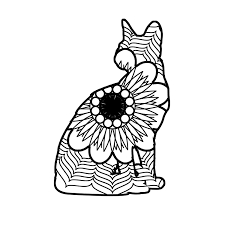 Download Sitting Cat Mandala Animal Svg Pdf Mandala Svg Collection Cat Mandala Cat Sitting Mandala