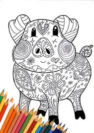 Oggi vi voglio presentare una serie formata da 5 mandala da questo ovviamente riguarda solo noi adulti, per i bambini il momento del ritorno sui banchi può ancora aspettare. Maialino Da Colorare Stampabile Bambini Adulti Zentangle Etsy