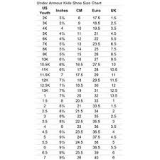 Punctual Under Armour Shoe Size Chart Under Armour