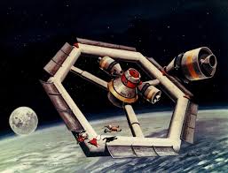 Space Station Pictures Aerospaceguide Net Space Station Vintage Space Art Space Art