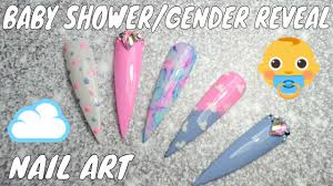 Create a truly personal gift. Baby Shower Gender Reveal Nail Art Youtube