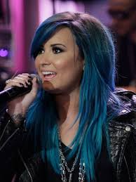 In fact, there's scarcely a hue of the rainbow she hasn't experimented with, ranging from bright pink to bold blue. Demi Lovato S New Blue Hair Four Shades Of Hair Dye Used Over Five Hours