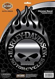 Amazon Com Chroma 003279 Harley Davidson Skull Classic Emblem Decal 1 Pack Automotive