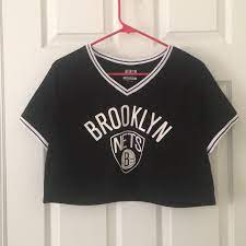 Nba Tops Brooklyn Nets Crop Top Poshmark