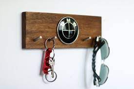 Custom Bmw Car Keys Holder Solid Wood Wall Mounted Key Organizer Hanger Storage Key Hooks Wood Metal Hooks Home Dorm Entryway Decor Hanger Storage Key Hooks Car Key Holder
