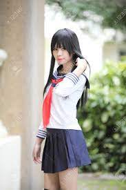 Japanese Asian Schoolgirl Stock Photo, Picture And Royalty Free Image.  Image 42265174.