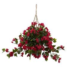 Keep life easy and beautiful with outdoor artificial flowers and plants. Nearly Natural Bougainvillea Hanging Basket Uv Resistant Indoor Outdoor Target