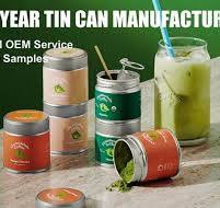 China Personalized Round Organic Matcha Tin Can Label ...