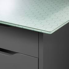 Glasholm Alex Table Glass Honeycomb Pattern Gray 58 1 4x28 3 4 Ikea Honeycomb Pattern Glass Table Ikea