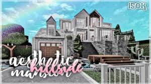 Custom decals modern family house code wallpaper house color palettes tiny house layout aesthetic two story house design building a house mansions diy house plans mansions homes hillside house. Modern Hillside Mansion Modern Bloxburg House Ideas Novocom Top