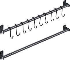 Cutco no.17 wall mount kitchen utensil rack hanger ~ stainless steel usa. Buy Toolf Kitchen Utensil Rack Wall Mounted Hanger Rail Rack Organizer For Hanging Knives Spoon Pot And Pan On Kitchen Or Coat Bags On Living Room With 10 Removable S Hooks 570mm X2 Online In