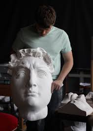 Life-Size Plaster Mask of David Wall Sculpture