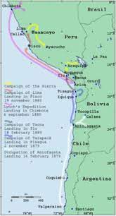 In 1879 bolivia, in alliance with peru, declared war against chile, which had previously landed troops in the contested area. War Of The Pacific Wikipedia