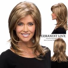 The cut frames the model's face and gives her a soft, nice style. Medium Long Brown Wigs With Side Bangs Natural Hairline Layered Straight Heat Resistant Synthetic Hair Wig For Women Perruque Synthetic Hair Wigs Long Brown Wigwigs For Women Aliexpress