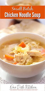 Small Batch Chicken Noodle Soup Recipe One Dish Kitchen Recipe Homemade Chicken Soup Recipes Cooking