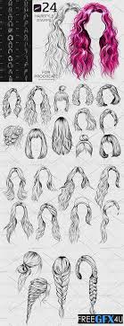 Free floral stamp procreate brushes (set of 5 brushes). Hairstyle Stamp Brushes Procreate Free Download Luckystudio4u