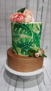 Edible Image Cake Wrap Tropical Leaf Print Etsy Cake Wraps Edible Images Edible Image Cake