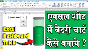 Create A Battery Chart In Excel Hindi Company Progress Chart Or Dashboard Battery Chart In Excel