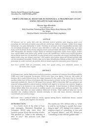 Alternatif perencanaan yang tepat adalah konsep smart city dengan salah satu indikator pengembangannya berupa smart environment. Pdf Firm S Unethical Behavior In Indonesia A Preliminary Study Using Negative Case Analysis