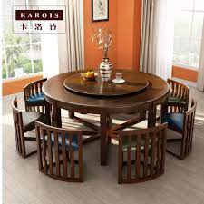 Our solid wood dining sets are handcrafted in vermont and guaranteed to last a lifetime. Karois 028 American Solid Wood Dining Table And Chair Combination Home With Turntable Table And Eight Chairs Dining Tables Aliexpress