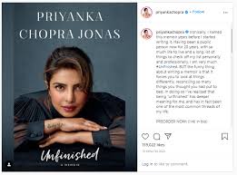 Priyanka Chopra Releases Her Memoir Unfinished Bollyblindsngossip Chopra jonas never intended to become the internationally renowned entertainer and public figure she is today. priyanka chopra releases her memoir