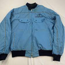 Vtg 60 S Blue Goodyear Racing Reversible Pit Crew Jac Gem