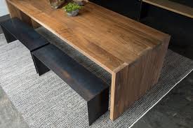 Waterfall Dining Table Dining Table Outdoor Dining Table Table With Bench Seat