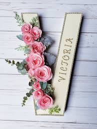 Floral Letter Boho Chic Nursery Decor Baby Name Letter Etsy In 2021 Floral Letters Boho Chic Nursery Decor Flower Letters