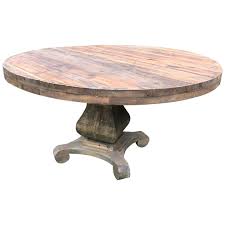 It's important to choose a table that fits the size of your room so there's room for everyone to w. Natural Reclaimed Wood Large Round Pedestal Table At 1stdibs