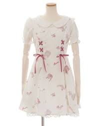 romantic shoes柄ワンピース 着丈長め fashion clothes dresses