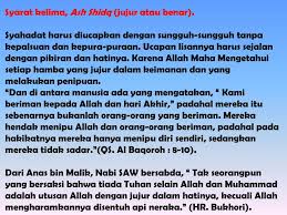 Asyyhadu an laa ilaaha illallaah, wa asyhadu anna muuhammadar rasulullah artinya: Inilah Kunci Surga Surga Dengan Segala Kenikmatan Yang Belum Pernah Dilihat Oleh Mata Didengar Oleh Telinga Dan Terlintas Dalam Hati Manusia Memiliki Ppt Download