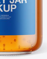 Glass Honey Jar With Paper Cap Mockup In Jar Mockups On Yellow Images Object Mockups